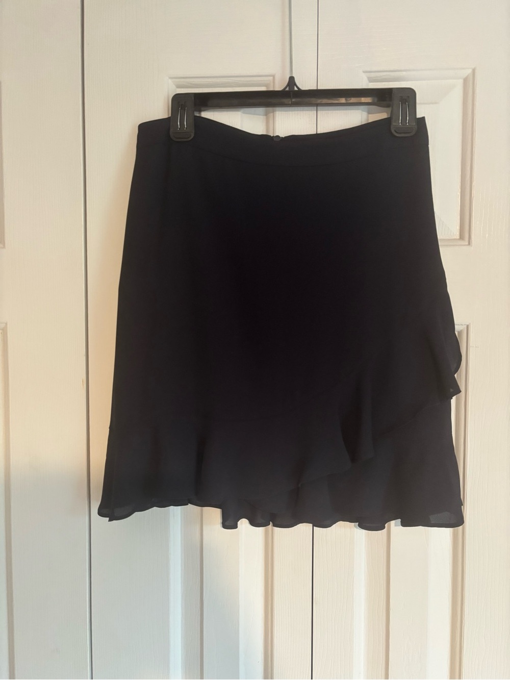 Banana Republic Navy Blue Asymmetrical Ruffle Mini Skirt